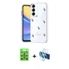 MARSİLYAN™- Galaxy S25 Plus Kılıf Yörünge Form - Siyah 3D Antistatik Seramik Nano Ekran Koruyucu + Raze Metal Kamera Lens - MI