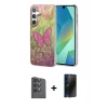 MARSİLYAN™- Galaxy S25 Plus Kılıf Zirve Modern Prime - Siyah 3D Antistatik Hayalet Cam Ekran Koruyucu + Raze Metal Kamera Lens - SH