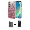MARSİLYAN™- Galaxy S25 Plus Kılıf Zirve Modern Prime - Siyah 3D Antistatik Hayalet Cam Ekran Koruyucu + Raze Metal Kamera Lens - SH