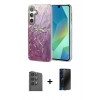 MARSİLYAN™- Galaxy S25 Plus Kılıf Zirve Modern Prime - Siyah 3D Antistatik Hayalet Cam Ekran Koruyucu + Raze Metal Kamera Lens - SH