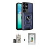 MARSİLYAN™- Galaxy S25 Ultra Kılıf Ahenk Klasik - Şeffaf Polymer Nano Ekran Koruyucu + Bilvis Titan Kamera Lens - SH