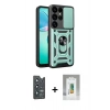 MARSİLYAN™- Galaxy S25 Ultra Kılıf Ahenk Klasik - Şeffaf Polymer Nano Ekran Koruyucu + Bilvis Titan Kamera Lens - LT