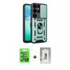 MARSİLYAN™- Galaxy S25 Ultra Kılıf Ahenk Klasik - Şeffaf Polymer Nano Ekran Koruyucu + Raze Metal Kamera Lens - MI