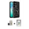 MARSİLYAN™- Galaxy S25 Ultra Kılıf Ahenk Klasik - Şeffaf Polymer Nano Ekran Koruyucu + Bilvis Titan Kamera Lens - TNGI
