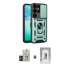 MARSİLYAN™- Galaxy S25 Ultra Kılıf Ahenk Klasik - Şeffaf Polymer Nano Ekran Koruyucu + Bilvis Titan Kamera Lens - TNGI