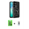MARSİLYAN™- Galaxy S25 Ultra Kılıf Ahenk Klasik - Siyah Joko Magic 5D Cam + Raze Metal Kamera Lens - MI