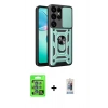 MARSİLYAN™- Galaxy S25 Ultra Kılıf Ahenk Klasik - Siyah Joko Magic 5D Cam + Raze Metal Kamera Lens - MI