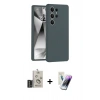 MARSİLYAN™- Galaxy S25 Ultra Kılıf Ahenk Serisi - Şeffaf Pasifik Cam Ekran Koruyucu + Bilvis Titan Kamera Lens - SH