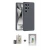 MARSİLYAN™- Galaxy S25 Ultra Kılıf Ahenk Serisi - Şeffaf Polymer Nano Ekran Koruyucu + Bilvis Titan Kamera Lens - GS