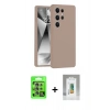 MARSİLYAN™- Galaxy S25 Ultra Kılıf Ahenk Serisi - Şeffaf Polymer Nano Ekran Koruyucu + Raze Metal Kamera Lens - NLGY