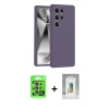 MARSİLYAN™- Galaxy S25 Ultra Kılıf Ahenk Serisi - Şeffaf Polymer Nano Ekran Koruyucu + Raze Metal Kamera Lens - NLGY