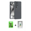 MARSİLYAN™- Galaxy S25 Ultra Kılıf Ahenk Serisi - Şeffaf Polymer Nano Ekran Koruyucu + Raze Metal Kamera Lens - NLGY