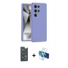 MARSİLYAN™- Galaxy S25 Ultra Kılıf Ahenk Serisi - Siyah 3D Antistatik Seramik Nano Ekran Koruyucu + Bilvis Titan Kamera Lens - LT