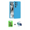 MARSİLYAN™- Galaxy S25 Ultra Kılıf Ahenk Serisi - Siyah 3D Antistatik Seramik Nano Ekran Koruyucu + Raze Metal Kamera Lens - NLGY