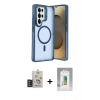MARSİLYAN™- Galaxy S25 Ultra Kılıf Akış Form - Şeffaf Polymer Nano Ekran Koruyucu + Bilvis Titan Kamera Lens - TNGI
