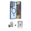 MARSİLYAN™- Galaxy S25 Ultra Kılıf Akış Form - Şeffaf Polymer Nano Ekran Koruyucu + Bilvis Titan Kamera Lens - GS