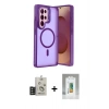 MARSİLYAN™- Galaxy S25 Ultra Kılıf Akış Form - Şeffaf Polymer Nano Ekran Koruyucu + Bilvis Titan Kamera Lens - TNGI