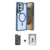 MARSİLYAN™- Galaxy S25 Ultra Kılıf Akış Form - Şeffaf Polymer Nano Ekran Koruyucu + Bilvis Titan Kamera Lens - LT
