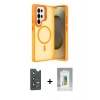 MARSİLYAN™- Galaxy S25 Ultra Kılıf Akış Form - Şeffaf Polymer Nano Ekran Koruyucu + Bilvis Titan Kamera Lens - LT
