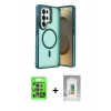 MARSİLYAN™- Galaxy S25 Ultra Kılıf Akış Form - Şeffaf Polymer Nano Ekran Koruyucu + Raze Metal Kamera Lens - NLGY