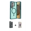 MARSİLYAN™- Galaxy S25 Ultra Kılıf Akış Form - Siyah Bilvis 3D Cam Ekran Koruyucu + Bilvis Titan Kamera Lens - LT