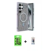 MARSİLYAN™- Galaxy S25 Ultra Kılıf Eksen Çizgi - Siyah Joko Magic 5D Cam + Raze Metal Kamera Lens - NLGY