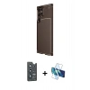 MARSİLYAN™- Galaxy S25 Ultra Kılıf Eksen Form Prime - Siyah 3D Antistatik Cam Ekran Koruyucu + Bilvis Titan Kamera Lens - LT