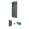 MARSİLYAN™- Galaxy S25 Ultra Kılıf Eksen Form Prime - Siyah 3D Antistatik Cam Ekran Koruyucu + Bilvis Titan Kamera Lens - LT