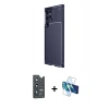 MARSİLYAN™- Galaxy S25 Ultra Kılıf Eksen Form Prime - Siyah 3D Antistatik Cam Ekran Koruyucu + Bilvis Titan Kamera Lens - LT
