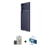 MARSİLYAN™- Galaxy S25 Ultra Kılıf Eksen Form Prime - Siyah 3D Antistatik Cam Ekran Koruyucu + Bilvis Titan Kamera Lens - TNGI