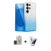MARSİLYAN™- Galaxy S25 Ultra Kılıf Eksen Minimal Özel Seri - Şeffaf Pasifik Cam Ekran Koruyucu + Bilvis Titan Kamera Lens - TNGI