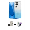 MARSİLYAN™- Galaxy S25 Ultra Kılıf Eksen Minimal Özel Seri - Şeffaf Pasifik Cam Ekran Koruyucu + Bilvis Titan Kamera Lens - SH