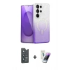 MARSİLYAN™- Galaxy S25 Ultra Kılıf Eksen Minimal Özel Seri - Şeffaf Pasifik Cam Ekran Koruyucu + Bilvis Titan Kamera Lens - LT