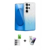 MARSİLYAN™- Galaxy S25 Ultra Kılıf Eksen Minimal Özel Seri - Şeffaf Pasifik Cam Ekran Koruyucu + Raze Metal Kamera Lens - GS