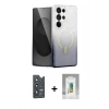 MARSİLYAN™- Galaxy S25 Ultra Kılıf Eksen Minimal Özel Seri - Şeffaf Polymer Nano Ekran Koruyucu + Bilvis Titan Kamera Lens - LT