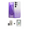 MARSİLYAN™- Galaxy S25 Ultra Kılıf Eksen Minimal Özel Seri - Şeffaf Polymer Nano Ekran Koruyucu + Bilvis Titan Kamera Lens - GS