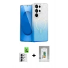 MARSİLYAN™- Galaxy S25 Ultra Kılıf Eksen Minimal Özel Seri - Şeffaf Polymer Nano Ekran Koruyucu + Raze Metal Kamera Lens - GS