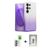 MARSİLYAN™- Galaxy S25 Ultra Kılıf Eksen Minimal Özel Seri - Şeffaf Polymer Nano Ekran Koruyucu + Raze Metal Kamera Lens - GS