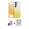MARSİLYAN™- Galaxy S25 Ultra Kılıf Eksen Minimal Özel Seri - Şeffaf Polymer Nano Ekran Koruyucu + Bilvis Titan Kamera Lens - SH
