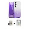 MARSİLYAN™- Galaxy S25 Ultra Kılıf Eksen Minimal Özel Seri - Şeffaf Polymer Nano Ekran Koruyucu + Bilvis Titan Kamera Lens - TNGI