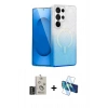 MARSİLYAN™- Galaxy S25 Ultra Kılıf Eksen Minimal Özel Seri - Siyah 3D Antistatik Seramik Nano Ekran Koruyucu + Siyah Bilvis Titan Kamera Lens