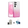 MARSİLYAN™- Galaxy S25 Ultra Kılıf Eksen Minimal Özel Seri - Siyah 3D Antistatik Seramik Nano Ekran Koruyucu + Siyah Bilvis Titan Kamera Lens