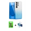 MARSİLYAN™- Galaxy S25 Ultra Kılıf Eksen Minimal Özel Seri - Siyah 3D Antistatik Seramik Nano Ekran Koruyucu + Raze Metal Kamera Lens - NLGY