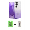 MARSİLYAN™- Galaxy S25 Ultra Kılıf Eksen Minimal Özel Seri - Siyah Bilvis 3D Cam Ekran Koruyucu + Raze Metal Kamera Lens - MI