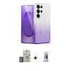 MARSİLYAN™- Galaxy S25 Ultra Kılıf Eksen Minimal Özel Seri - Siyah Joko Magic 5D Cam + Bilvis Titan Kamera Lens - GS
