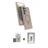 MARSİLYAN™- Galaxy S25 Ultra Kılıf İz Işık Koleksiyonu - Şeffaf Polymer Nano Ekran Koruyucu + Bilvis Titan Kamera Lens - GS