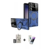 MARSİLYAN™- Galaxy S25 Ultra Kılıf Kıvılcım Modern Serisi - Şeffaf Pasifik Cam Ekran Koruyucu + Bilvis Titan Kamera Lens - GS