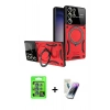 MARSİLYAN™- Galaxy S25 Ultra Kılıf Kıvılcım Modern Serisi - Şeffaf Pasifik Cam Ekran Koruyucu + Raze Metal Kamera Lens - MI