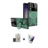 MARSİLYAN™- Galaxy S25 Ultra Kılıf Kıvılcım Modern Serisi - Şeffaf Pasifik Cam Ekran Koruyucu + Bilvis Titan Kamera Lens - TNGI