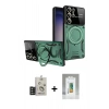 MARSİLYAN™- Galaxy S25 Ultra Kılıf Kıvılcım Modern Serisi - Şeffaf Polymer Nano Ekran Koruyucu + Bilvis Titan Kamera Lens - TNGI